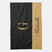 Gold Black Theedoek (Verticaal)