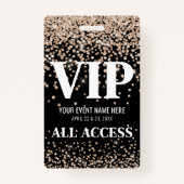 Gold Black VIP-evenement Badge (Achterkant)