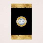 Gold Black Voeg uw Logo toe aan uw Visitekaartjes (Achterkant)