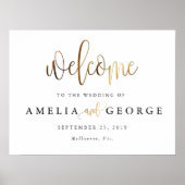 Gold Black Welkomstbord Poster (Voorkant)