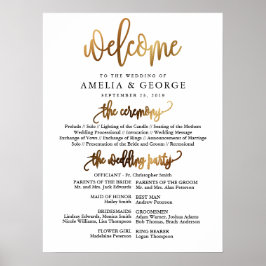 Gold Black Welkomstprogramma Poster