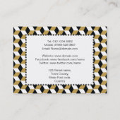 Gold Black & White 3D Cubes Patroon Visitekaartje (Achterkant)