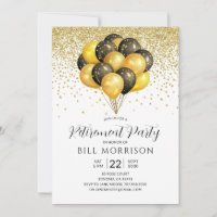 Gold Black White — Briefkaart voor uitnodigen