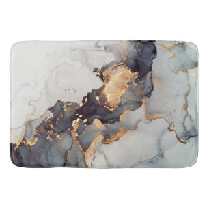 Gold Black White Marble  Badmat