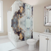 Gold Black White Marble  Douchegordijn (In situ)