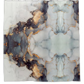 Gold Black White Marble  Douchegordijn (Voorkant)