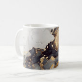 Gold Black White Marble Koffiemok (Voorkant links)
