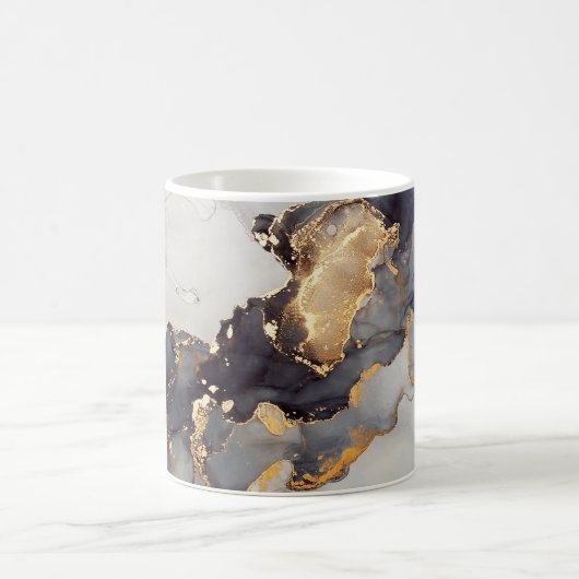 Gold Black White Marble  Koffiemok (Center)