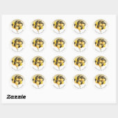 Gold Black White Retirement Party Ronde Sticker (Vel)