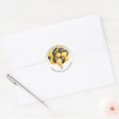 Gold Black White Retirement Party Ronde Sticker (Envelop)