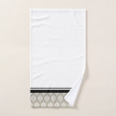 Gold & Black White Towel Set Bad Handdoek (Handdoek)