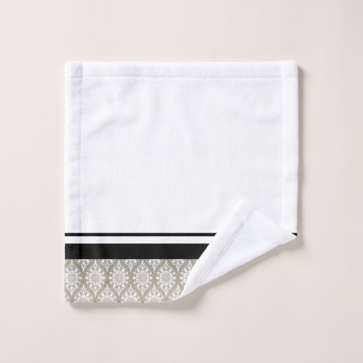 Gold & Black White Towel Set Bad Handdoek (Wasdoekje)