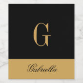 Gold Black Wijn Etiket (Enkel label)