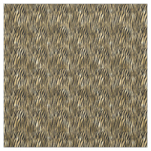 Gold Black Zebra Stripes Stof
