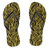 Gold Black Zebra Teenslippers (Voetbed)