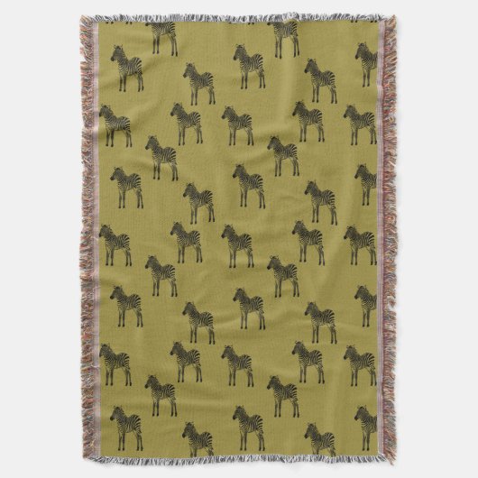 Gold Black Zebra's Deken (Voorkant Verticaal)