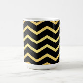 Gold & Black Zig Zag Pattern Koffiemok (Center)