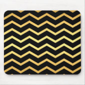 Gold & Black Zig Zag Pattern Muismat (Voorkant)
