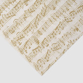 Gold-blad muziek handgeschreven  vervormd tissuepapier (Detail)