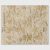  Gold-blademuziek met schuifwiel Cadeaupapier (Vlak)