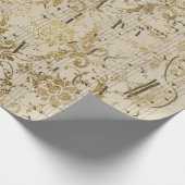  Gold-blademuziek met schuifwiel Cadeaupapier (Hoek)