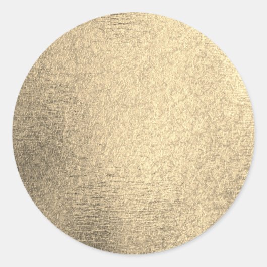 Gold Blank Faux Folie Ronde Sticker (Voorkant)
