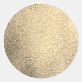Gold Blank Faux Folie Ronde Sticker
