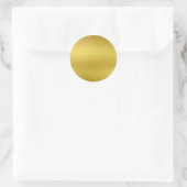 Gold Blank Sjabloon Faux Folie Ronde Sticker (Tas)
