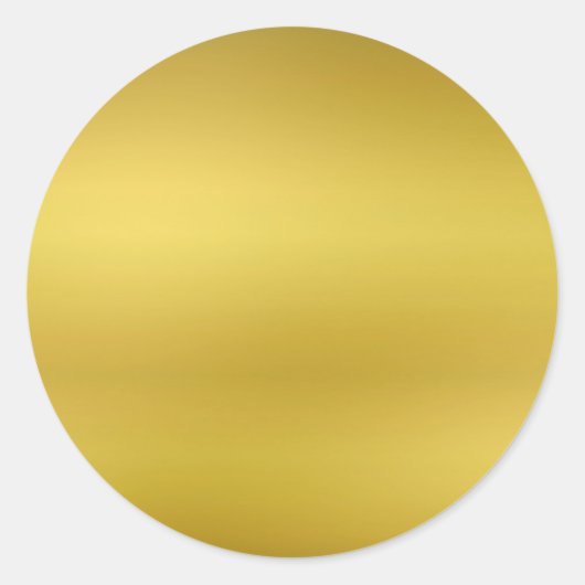 Gold Blank Sjabloon Faux Folie Ronde Sticker (Voorkant)