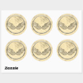 Gold Blank Sjabloon Faux Textured Folie Ronde Sticker (Vel)