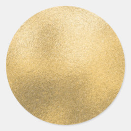 Gold Blank Sjabloon Faux Textured Folie Ronde Sticker