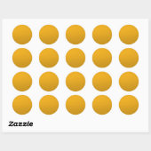 Gold Blank SJABLOON: voeg tekst, afbeelding en kle Ronde Sticker (Vel)