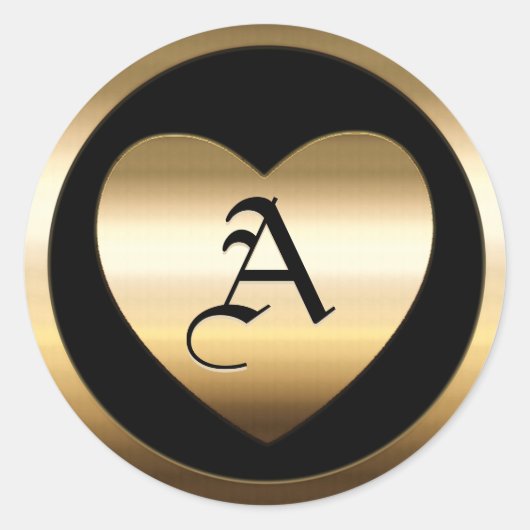 Gold Blank Template Faux Textured Foil Classic Rou Ronde Sticker (Voorkant)