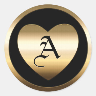 Gold Blank Template Faux Textured Foil Classic Rou Ronde Sticker