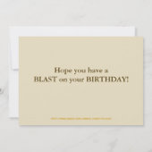 Gold Blast Birthday Kaart (Achterkant)