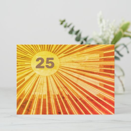 Gold Blast Birthday Kaart (Staand voorkant)