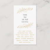 Gold blauw bedankt informatiekaartje (Voorkant)