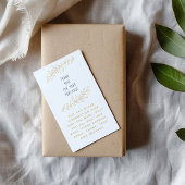 Gold blauw bedankt informatiekaartje