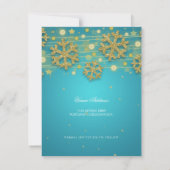 Gold Blauwgroen 30th Birthday Save Date Winter Kaart (Achterkant)