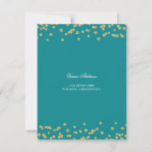 Gold Blauwgroen 60th Birthday Save Date Confetti Save The Date (Achterkant)