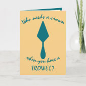  Gold & Blauwgroen ancheoloog Trowel Kaart (Voorkant)