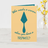  Gold & Blauwgroen ancheoloog Trowel Kaart (Gele Bloem)