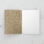 Gold Blauwgroen Blue Glitzy Leopard Print Kaart (Binnen)