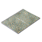 Gold Blauwgroen Blue Glitzy Leopard Print Notitieboek (Linkerzijde)