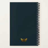 Gold & Blauwgroen Butterfly Small Hardcover Notitieboek (Achterkant)