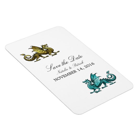 Gold Blauwgroen draak Sparen de Magnet van de Datu Magneet (Rechterzijde)