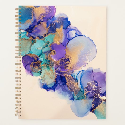 Gold Blauwgroen en Paars Planner (Voorkant)