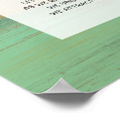 Gold Blauwgroen Gratitude-bevestiging 3 — Klanten  Poster (Hoek)