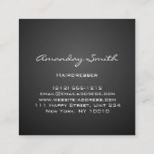 Gold Blauwgroen Logo Modern Hairdresser Stylist Vierkante Visitekaartje (Achterkant)