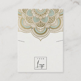  Gold Blauwgroen Mandala Ketting Veroorbaar beelds Visitekaartje